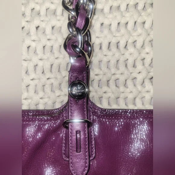 Coach Tribeca Patent Leather Tote Berry - Picture 11 of 13